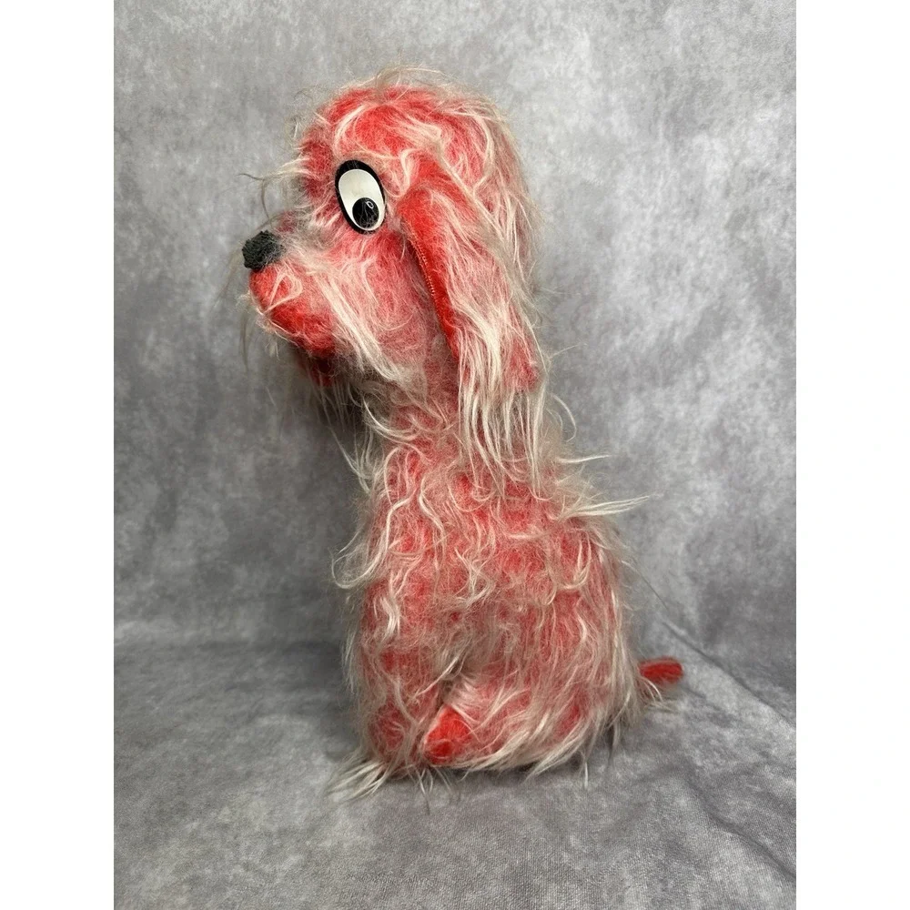 Vintage Fable Toy Plush Red‎ Dog Carnival Fair Scruffy Plush